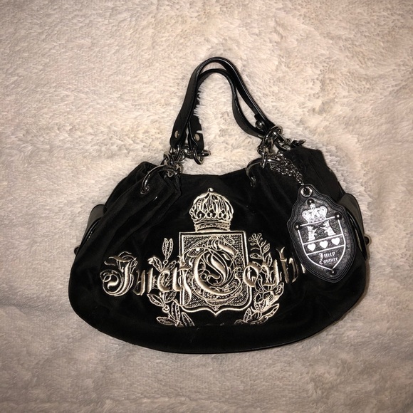 juicy couture black velvet purse